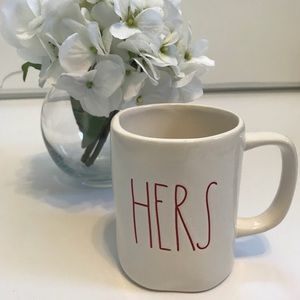 RAE DUNN Mug Cup HERS Red Letters Brand New
